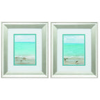 11" X 13" Brushed Silver Frame Sunday At The Shore (Set Of 2)