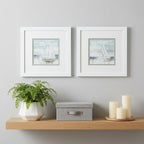 11" X 11" Matte White Frame Soft Sail (Set Of 2)