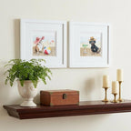 11" X 11" Matte White Frame Lets Go Boardwalk (Set Of 2)