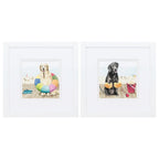 11" X 11" Matte White Frame Lets Go Boardwalk (Set Of 2)