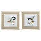 Set of Two 18" X 18" Champagne Framed Art Wall Decor