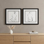17" X 17" Silver Frame Poised Pose (Set Of 2)