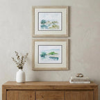 22" X 19" White Frame Spring Watercolor (Set Of 2)