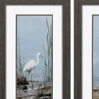 Set of Two Island Egret Brown Framed Art