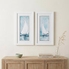 15" X 27" White Frame Soft Sail (Set Of 2)