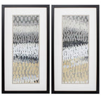 13" X 25" Silver Frame Raindrops (Set Of 2)