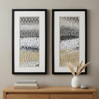 13" X 25" Silver Frame Raindrops (Set Of 2)