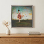 27" X 27" Silver Frame Boundlessness In Bloom