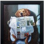 11" X 9" Black Dog Acrylic Framed Art