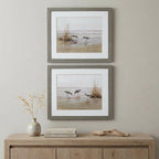 28" X 24" Woodtoned Frame Early Risers (Set Of 2)