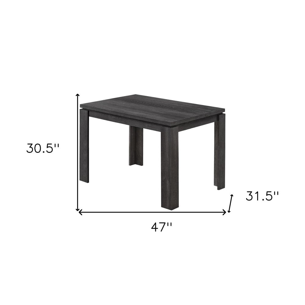47" Gray Dining Table