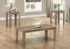Set of Three 44" Taupe Coffee Table