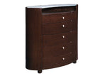 63" Brown Wood Six Drawer Dresser