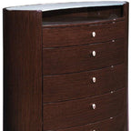 63" Brown Wood Six Drawer Dresser