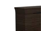 43" Silver and Dark Brown Display Stand With Three Shelves And One Drawer