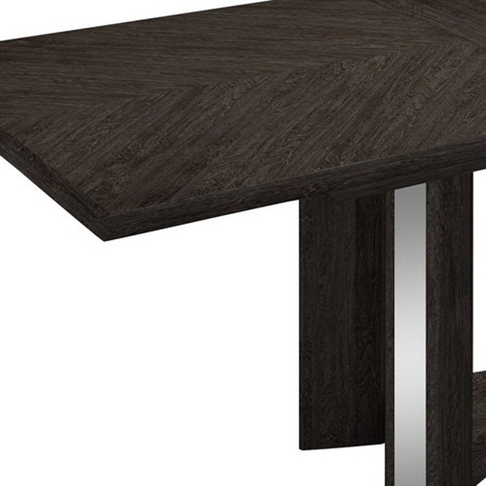 Seven Piece Gray Dining Set with Six Chairs