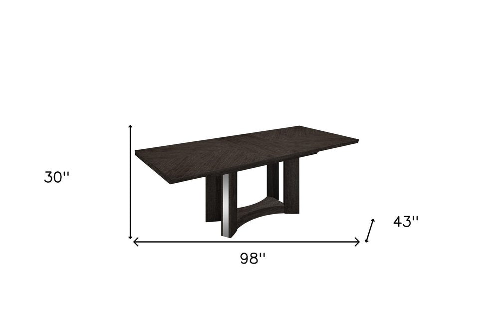 Seven Piece Gray Dining Set with Six Chairs