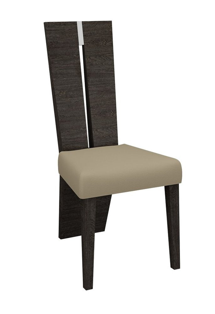 Seven Piece Gray Dining Set with Six Chairs