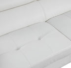 Gray Leather L Shaped Two Piece Corner Sectional