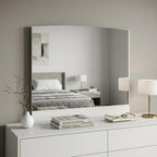 45" White Wood Framed Mounted Dresser Mirror