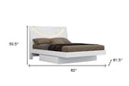 Four Piece White Solid and Manufactured Wood Bedroom Set With Mirror