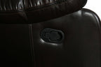 86" Brown Faux Leather Sofa With Black Legs