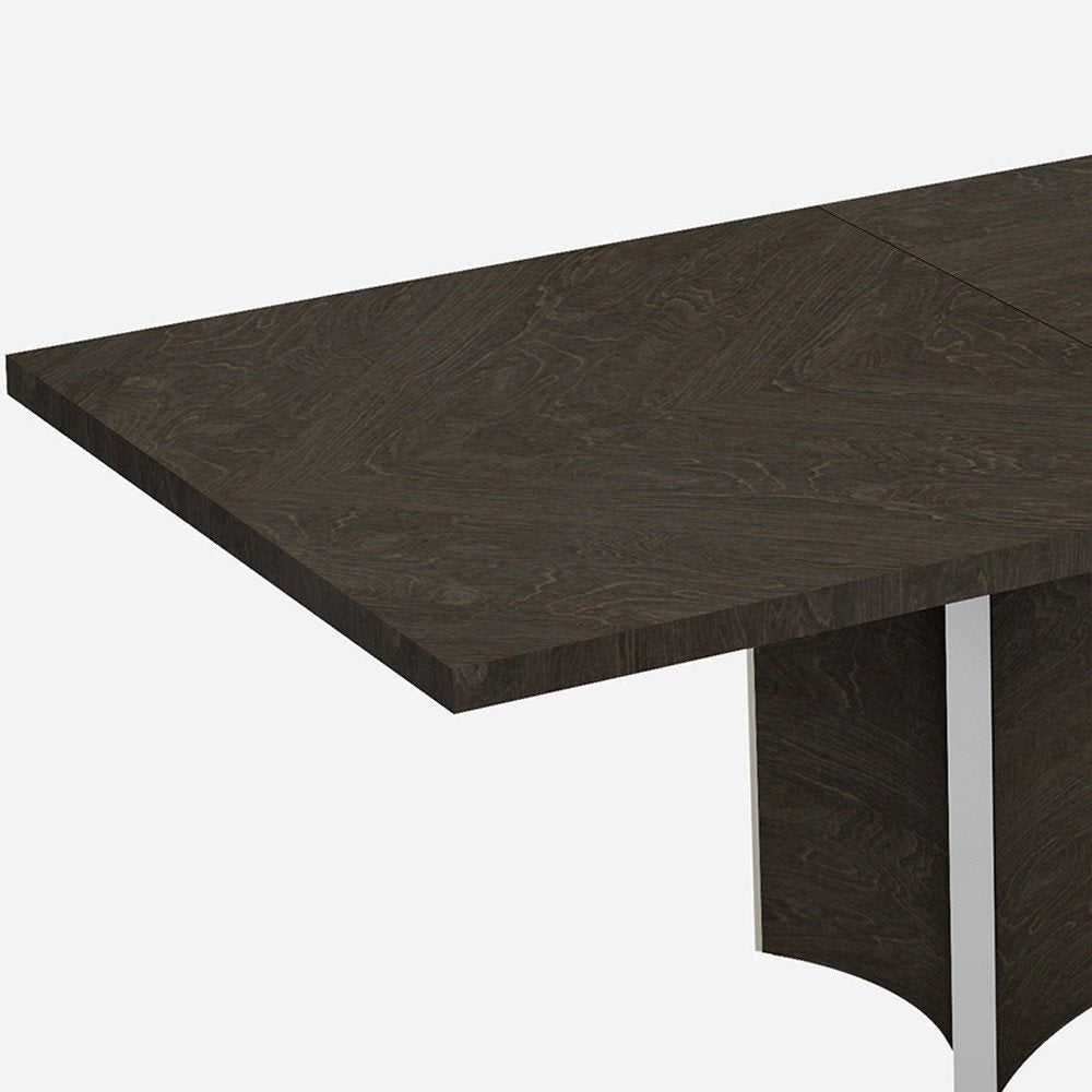 Seven Piece Gray Solid Wood Dining Set with Six Chairs