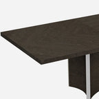 Seven Piece Gray Solid Wood Dining Set with Six Chairs