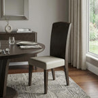 Seven Piece Gray Solid Wood Dining Set with Six Chairs