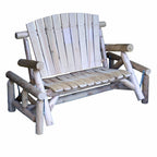 59" Natural Solid Wood Adirondack Chair