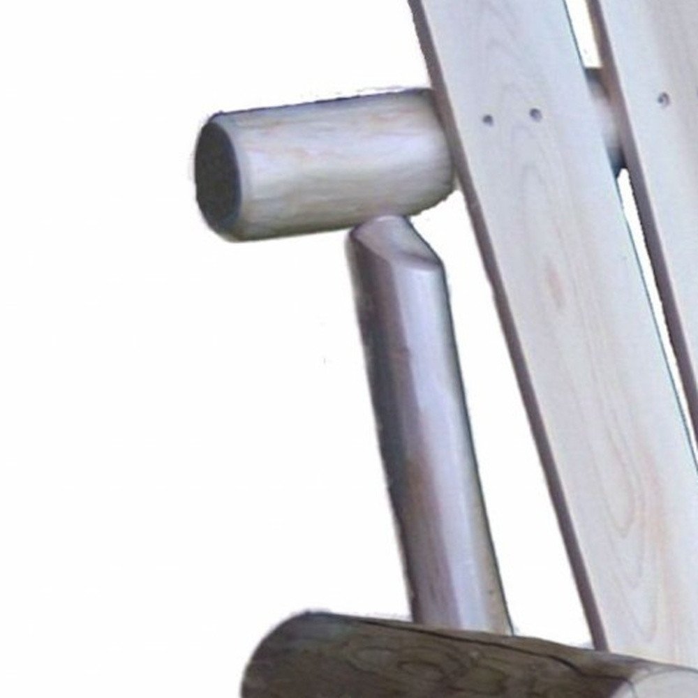 59" Natural Solid Wood Adirondack Chair