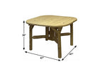 47" Natural Square Solid Wood Outdoor Dining Table
