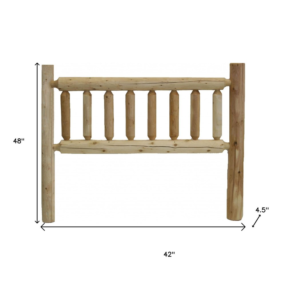 Natural Cedar Log Twin Headboard