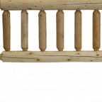 Natural Light Honey Finish Cedar Log Twin Headboard