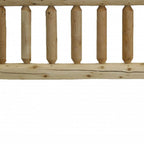 Natural Vintage Brown Finish Cedar Log Twin Headboard