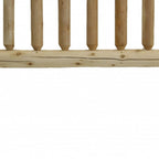 Natural Vintage Brown Finish Cedar Log Queen Headboard