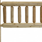 Natural Light Honey Finish Cedar Log King Headboard