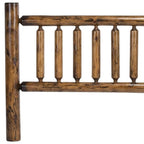 Natural Vintage Brown Finish Cedar Log King Headboard