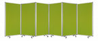 71" Green Iron Folding Six Panel Screen Room Divider