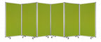 71" Green Iron Folding Six Panel Screen Room Divider