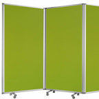 71" Green Iron Folding Six Panel Screen Room Divider