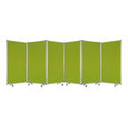 71" Green Iron Folding Six Panel Screen Room Divider