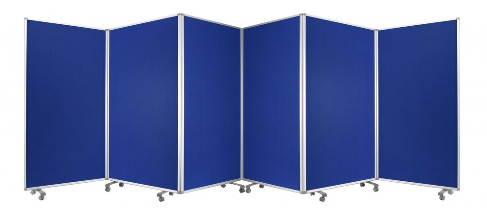 71" Green Iron Folding Six Panel Screen Room Divider