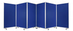 71" Green Iron Folding Six Panel Screen Room Divider