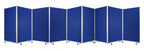 71" Green Iron Folding Nine Panel Screen Room Divider