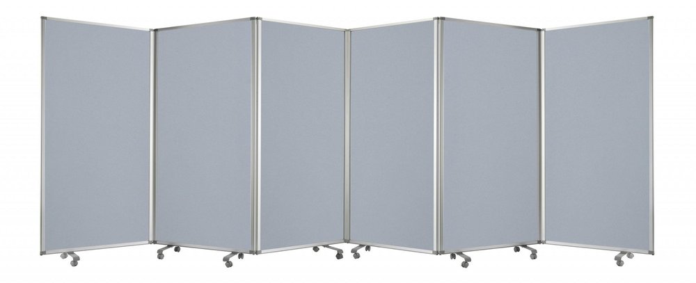 71" Green Iron Folding Six Panel Screen Room Divider