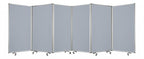 71" Green Iron Folding Six Panel Screen Room Divider