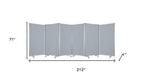 71" Green Iron Folding Six Panel Screen Room Divider
