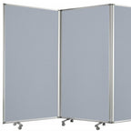 71" Green Iron Folding Six Panel Screen Room Divider