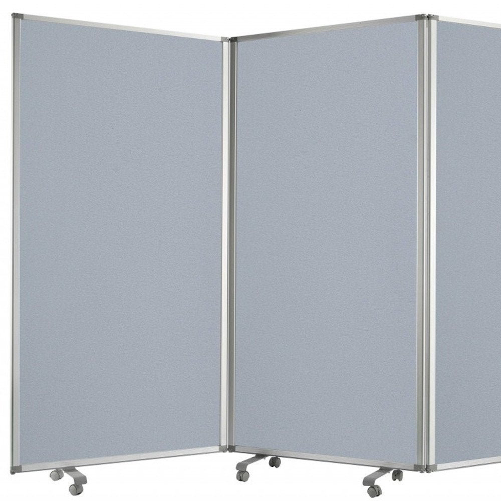71" Green Iron Folding Six Panel Screen Room Divider